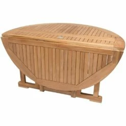 Royal Teak Collection 6 Foot Round Drop Leaf Table – DLT6 -outdoor kitchen shop royalteak dropleaf5 theoutdoorstore 2 1 2