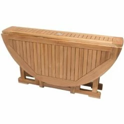 Royal Teak Collection 6 Foot Round Drop Leaf Table – DLT6 -outdoor kitchen shop royalteak dropleaf5 theoutdoorstore 3 1 2