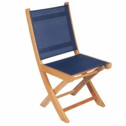 Royal Teak Collection Navy Sailmate Folding Side Chair – SMSN