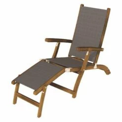 Royal Teak Collection Gray Sling Steamer – STSLG