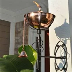 Starlite Patio Maui Grande Sconce Torches Smooth Copper – Set Of 2 – 1204-SC-SCONCE